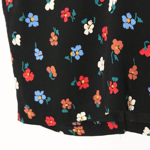 Madewell Button-Down Cami in Pressed Flowers 2 Manet True Black Vintage Inspired - Picture 11 of 15